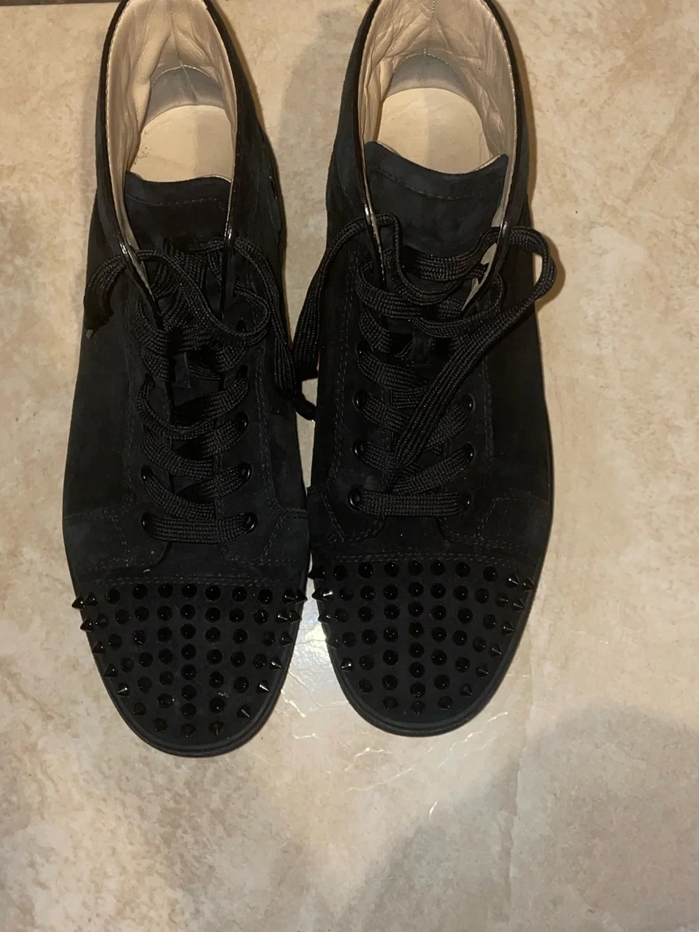 Christian Louboutin black suede